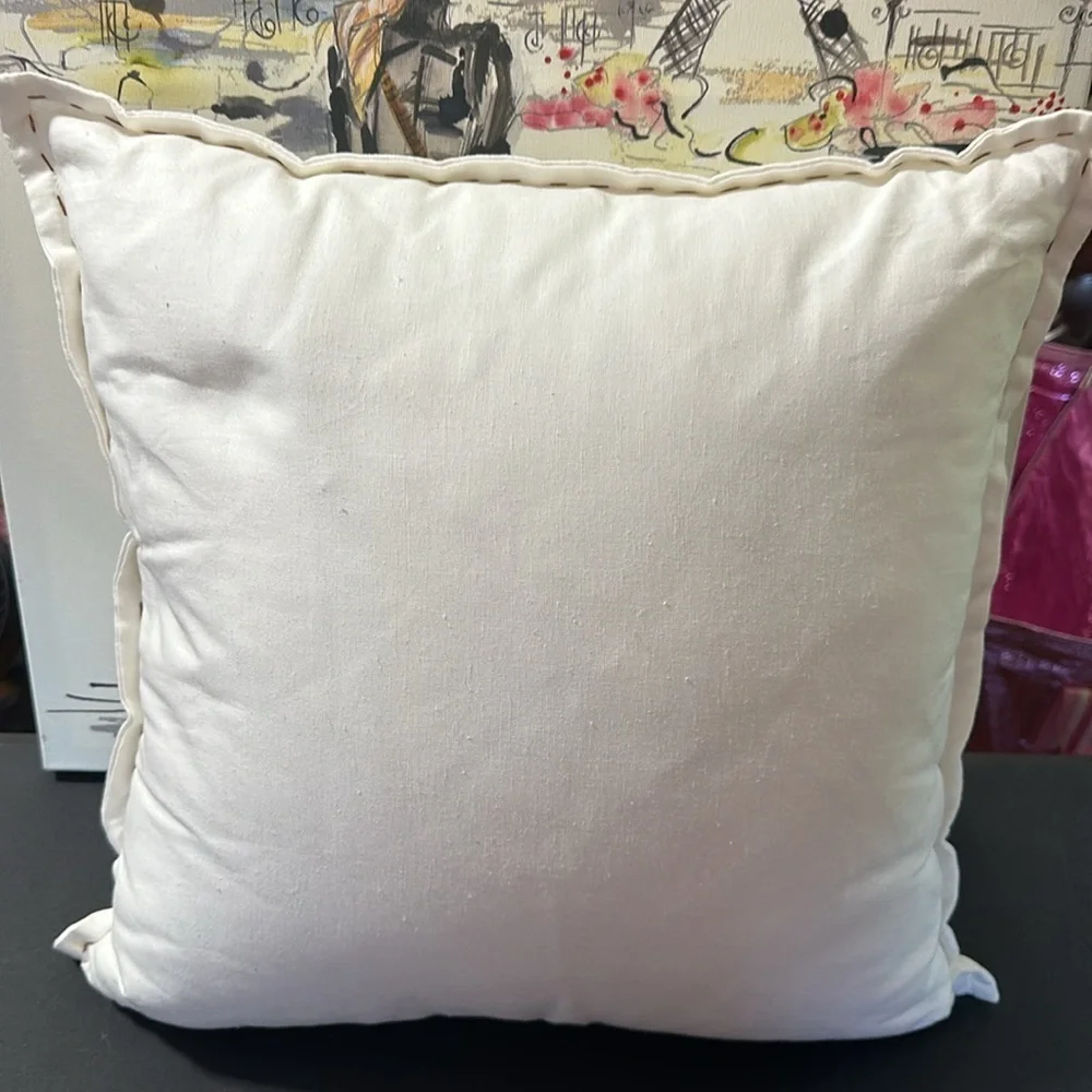 Handmade bunny, crocheted 18 inch pillow